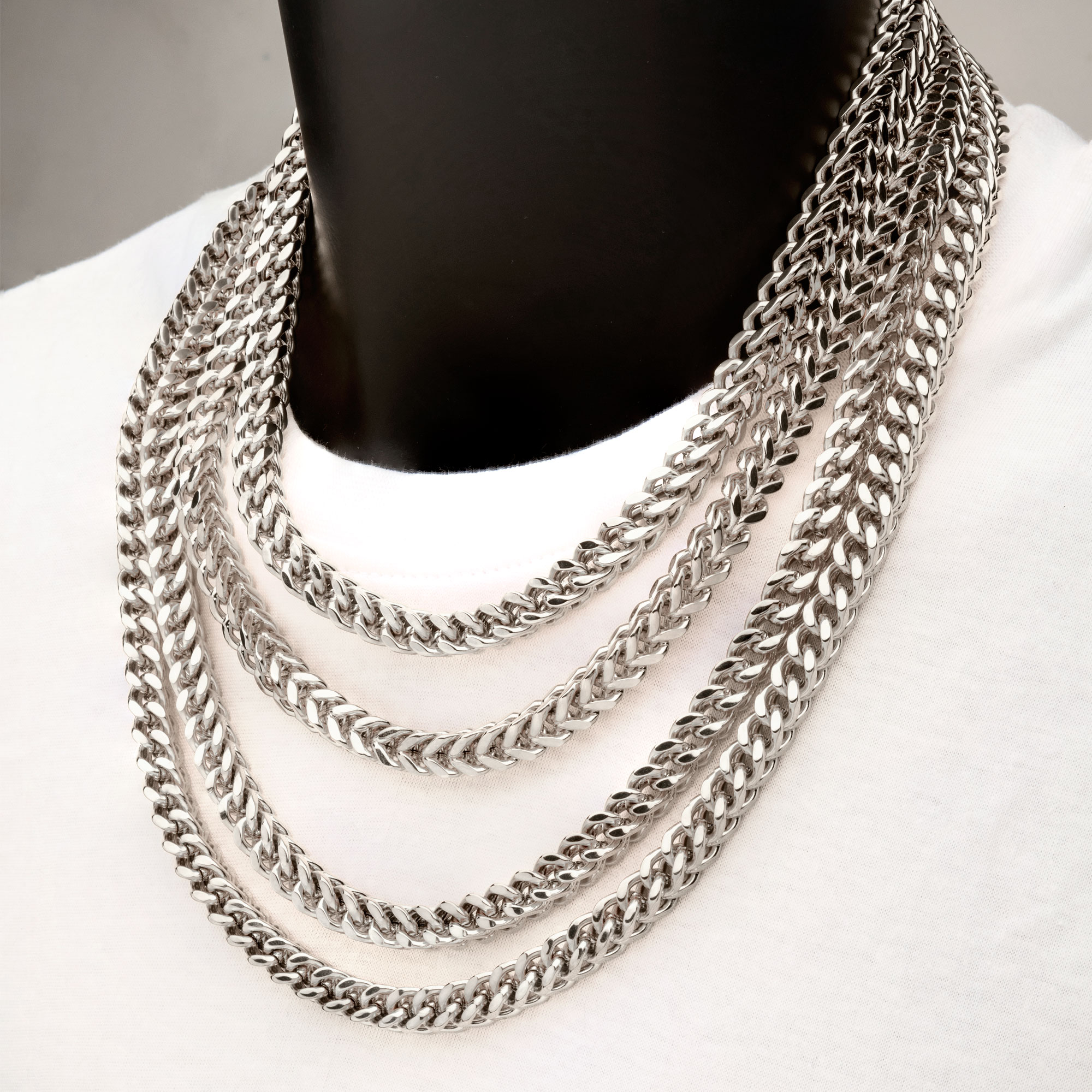 8mm Steel Franco Chain Image 3 Morin Jewelers Southbridge, MA
