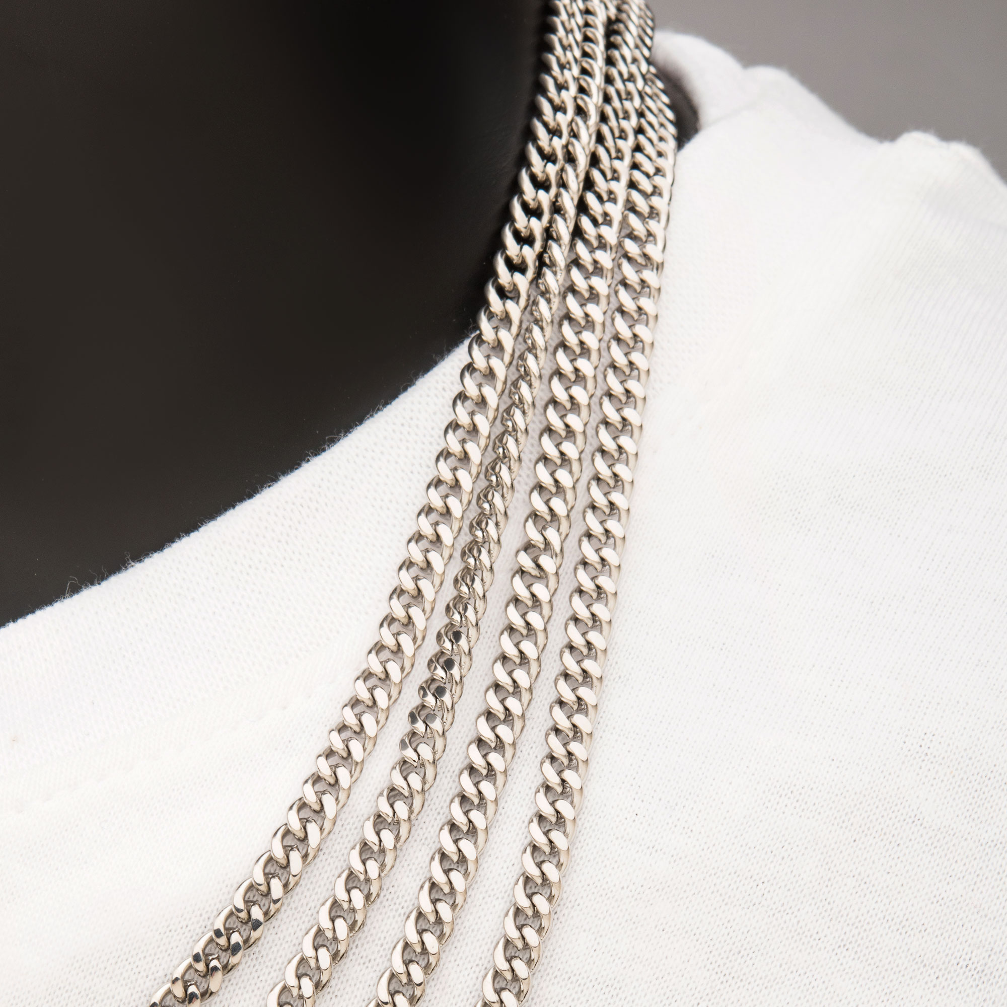 4mm Steel Diamond Cut Curb Chain Image 4 Morin Jewelers Southbridge, MA