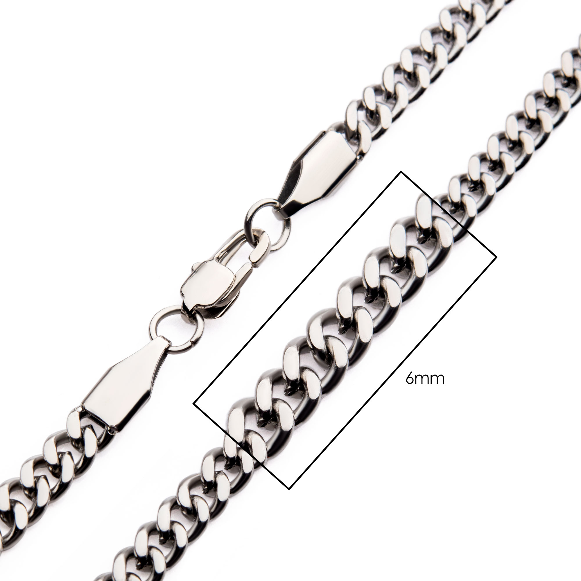 6mm Steel Diamond Cut Curb Chain Morin Jewelers Southbridge, MA