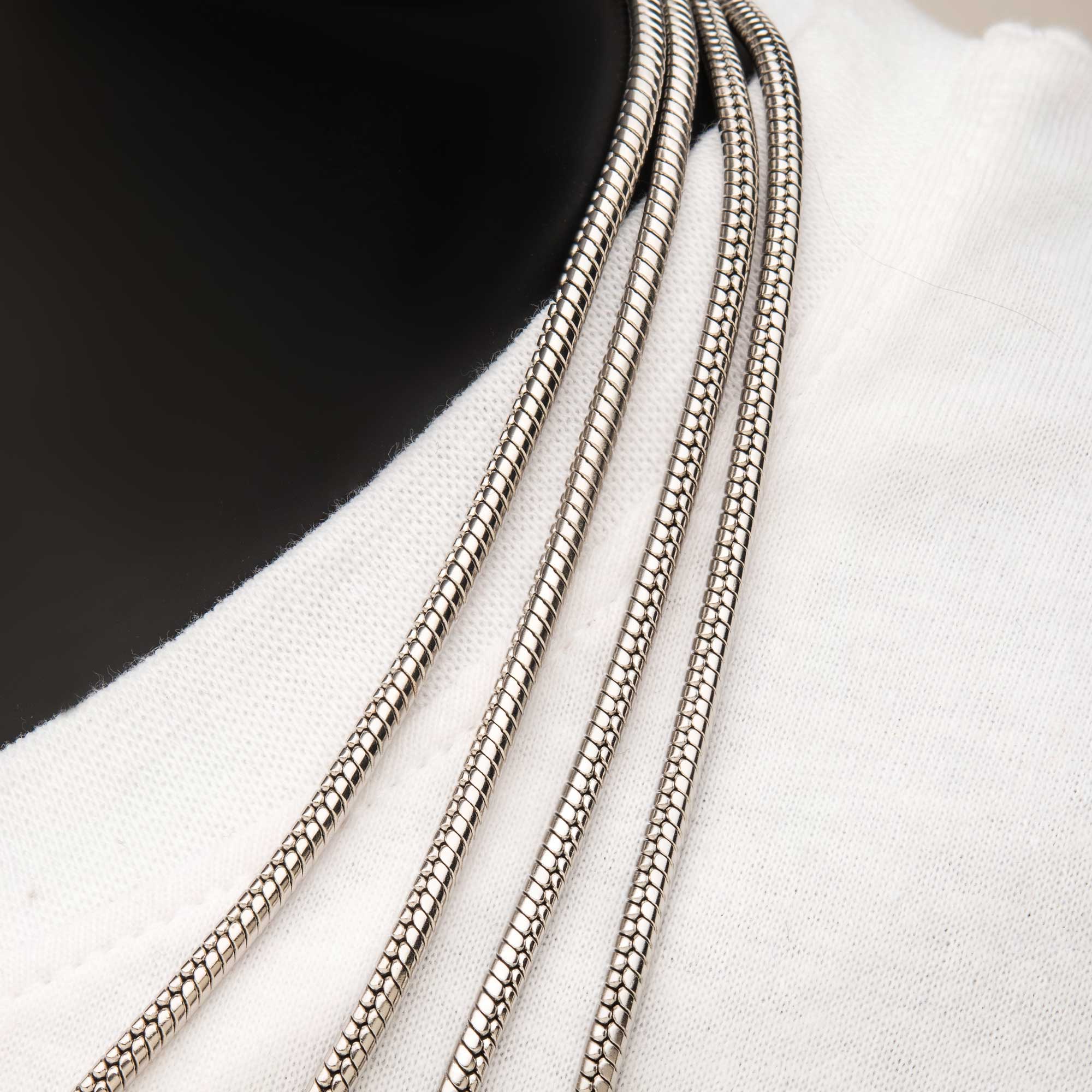 3mm Steel Rattail Chain Image 4 Lewis Jewelers, Inc. Ansonia, CT