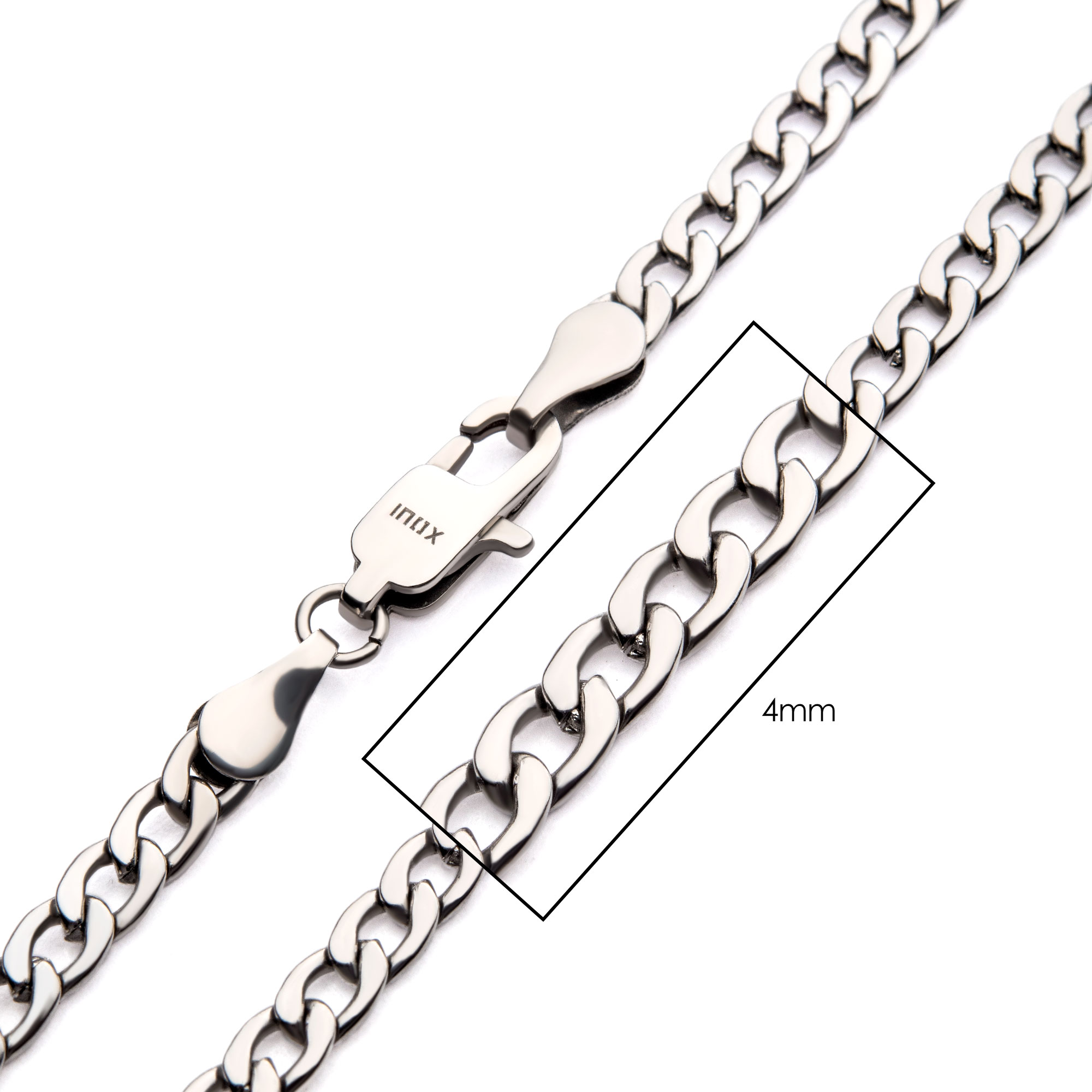 4mm Steel Classic Curb Chain Enchanted Jewelry Plainfield, CT