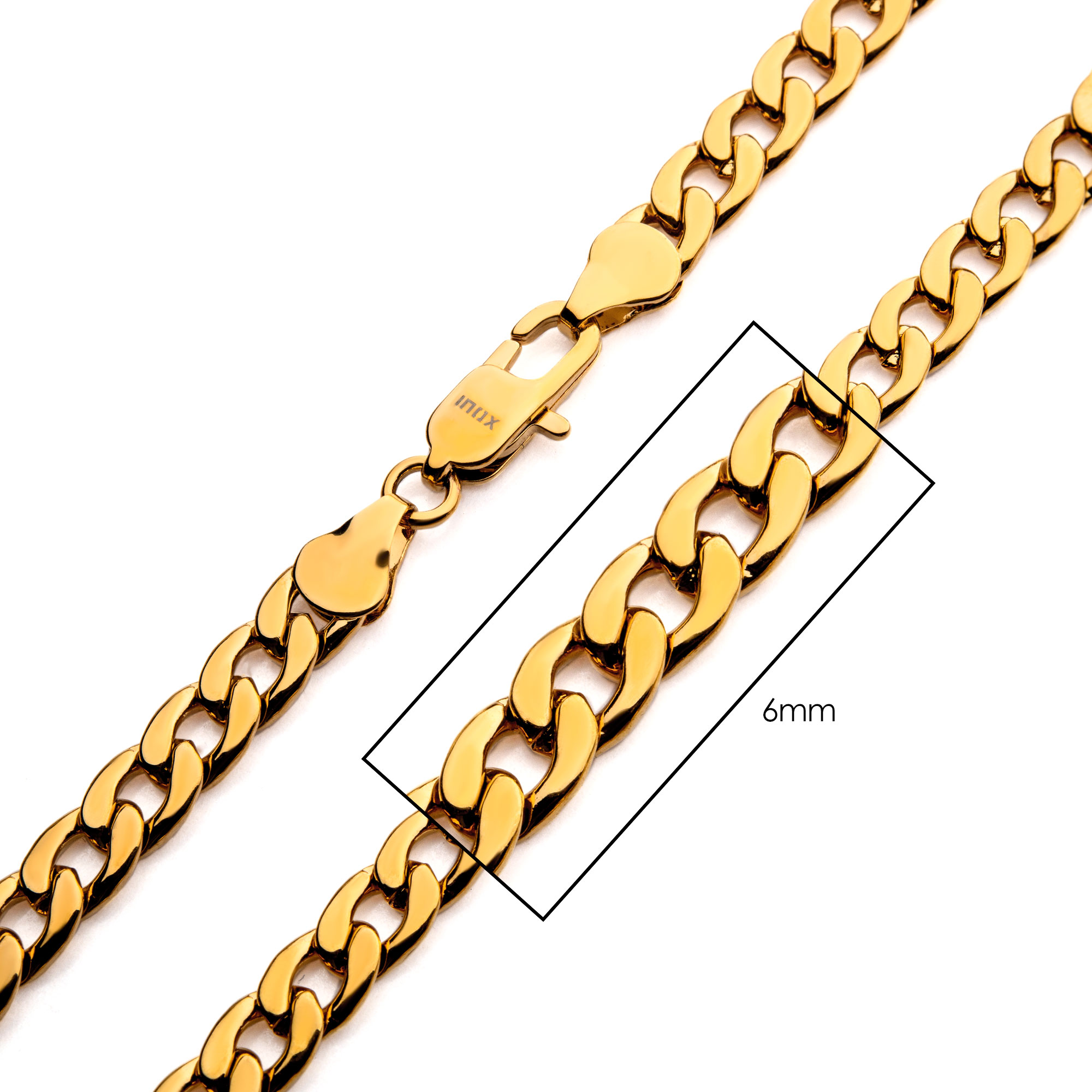 6mm 18K Gold Plated Classic Curb Chain Ken Walker Jewelers Gig Harbor, WA