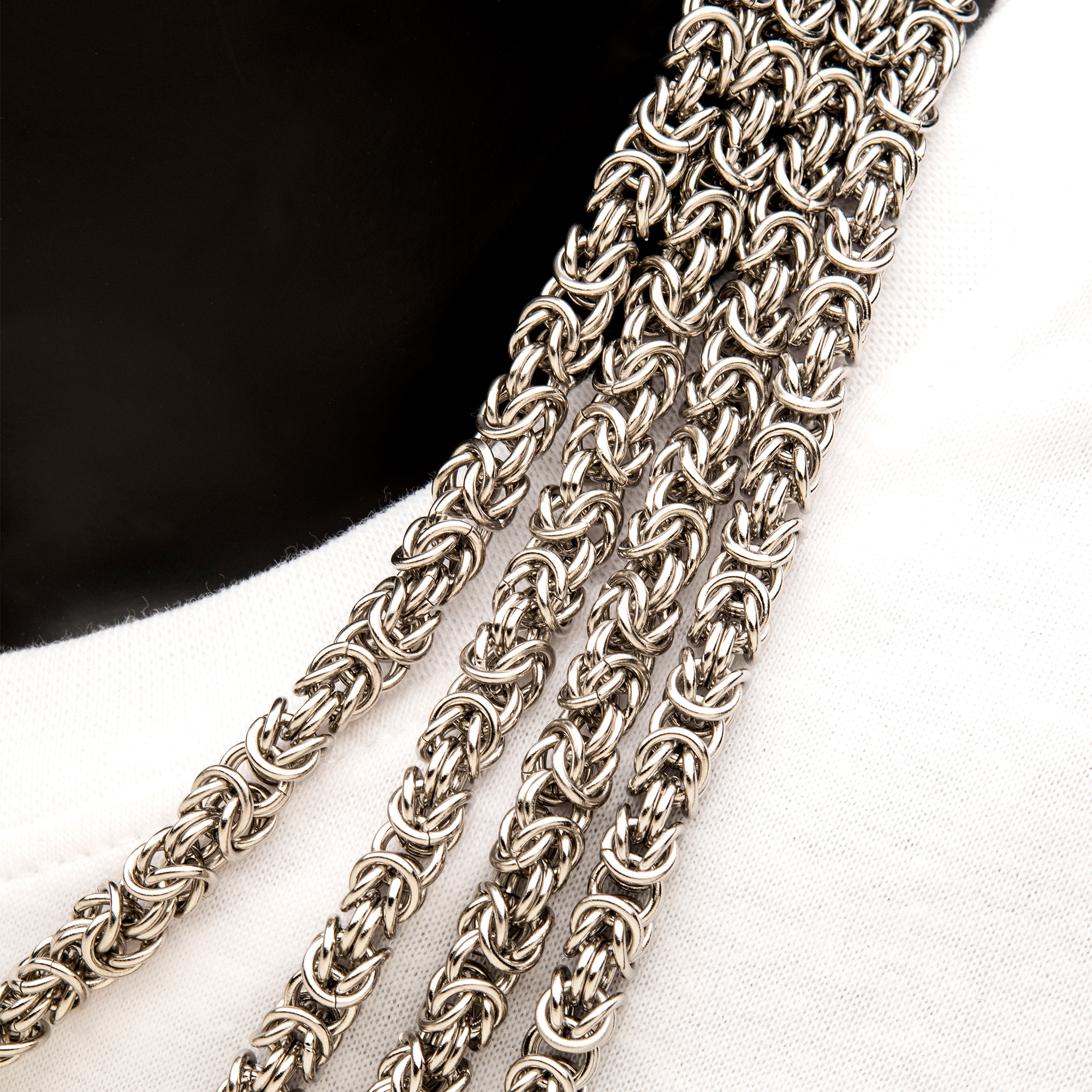 6mm Steel King Byzantine Chain Image 4 Enchanted Jewelry Plainfield, CT