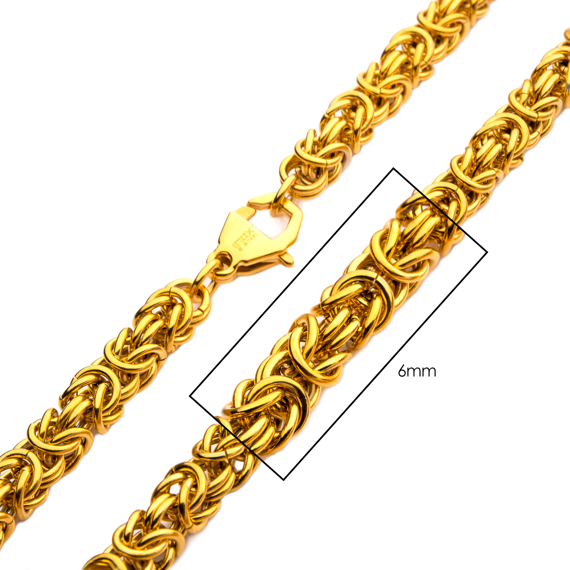 6mm 18K Gold Plated King Byzantine Chain Lewis Jewelers, Inc. Ansonia, CT