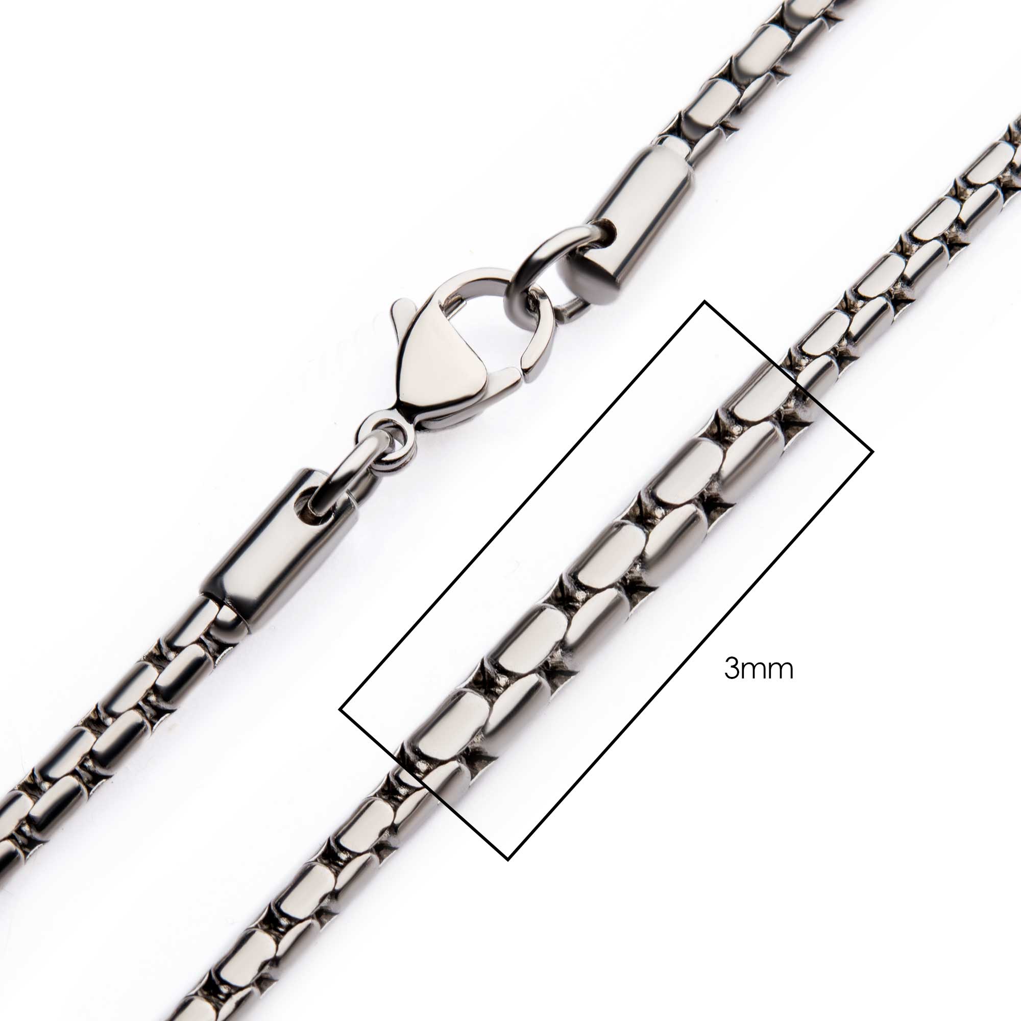 3mm Steel Boston Link Chain Carroll / Ochs Jewelers Monroe, MI