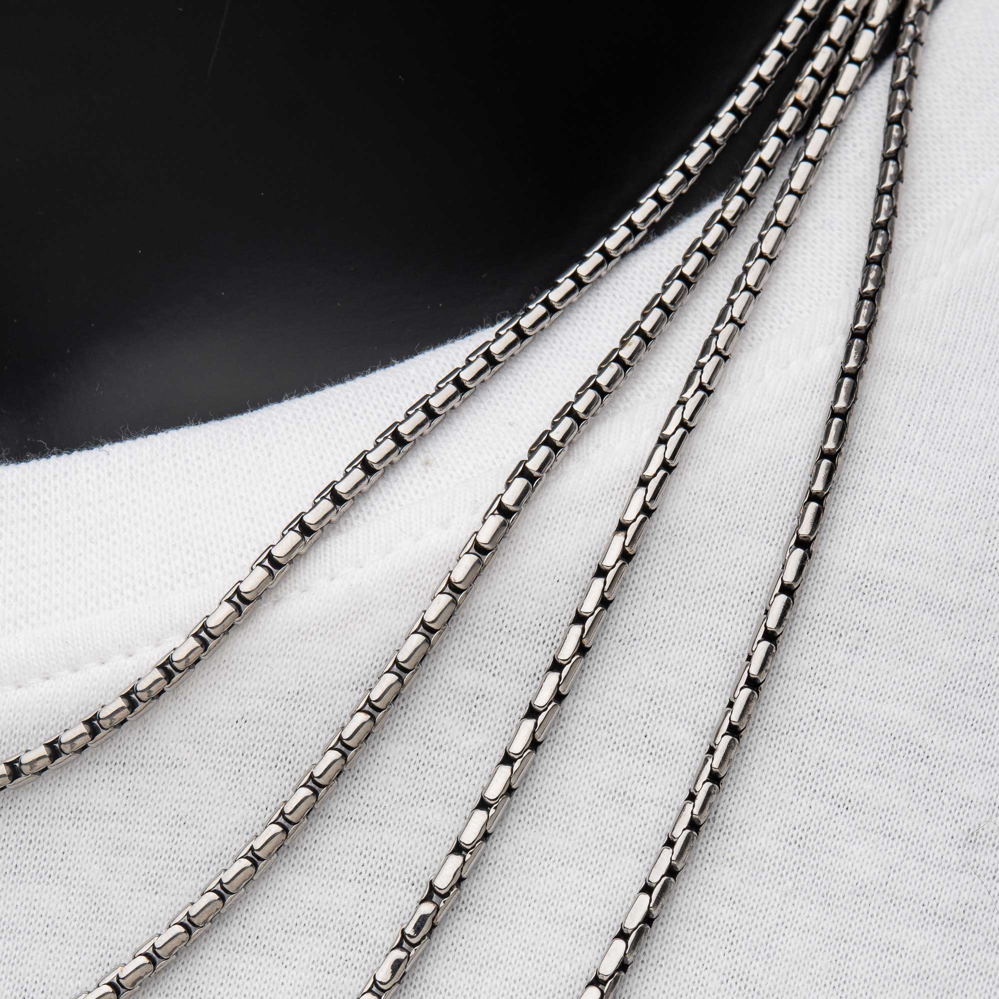 3mm Oxidized Steel Boston Link Chain Image 4 Milano Jewelers Pembroke Pines, FL