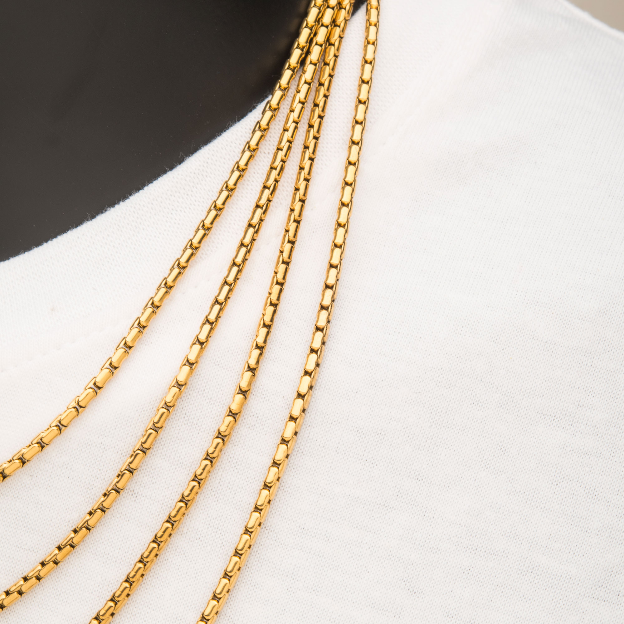 3mm 18K Gold Plated Boston Link Chain Image 4 Milano Jewelers Pembroke Pines, FL