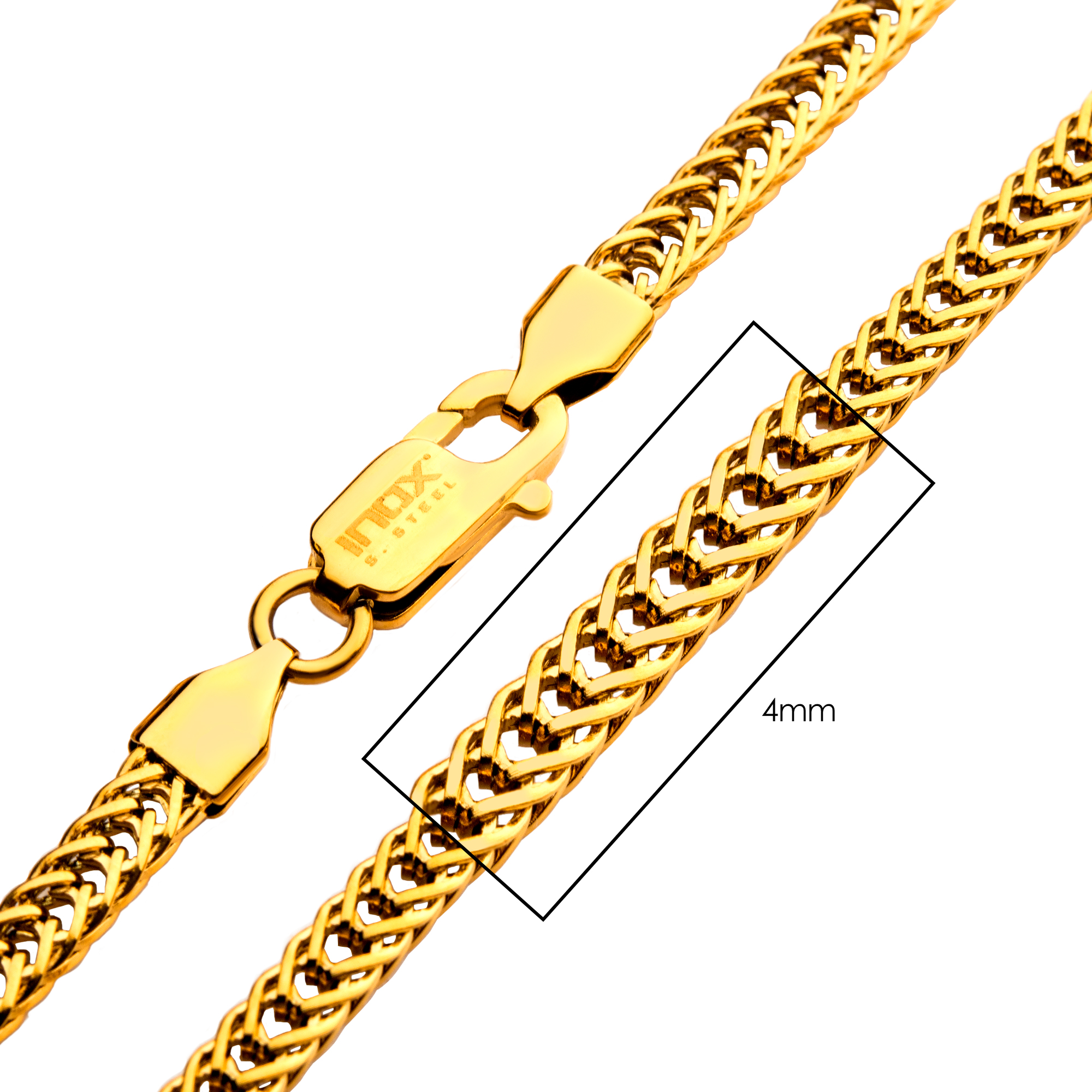4mm 18K Gold Plated Foxtail Chain Enchanted Jewelry Plainfield, CT