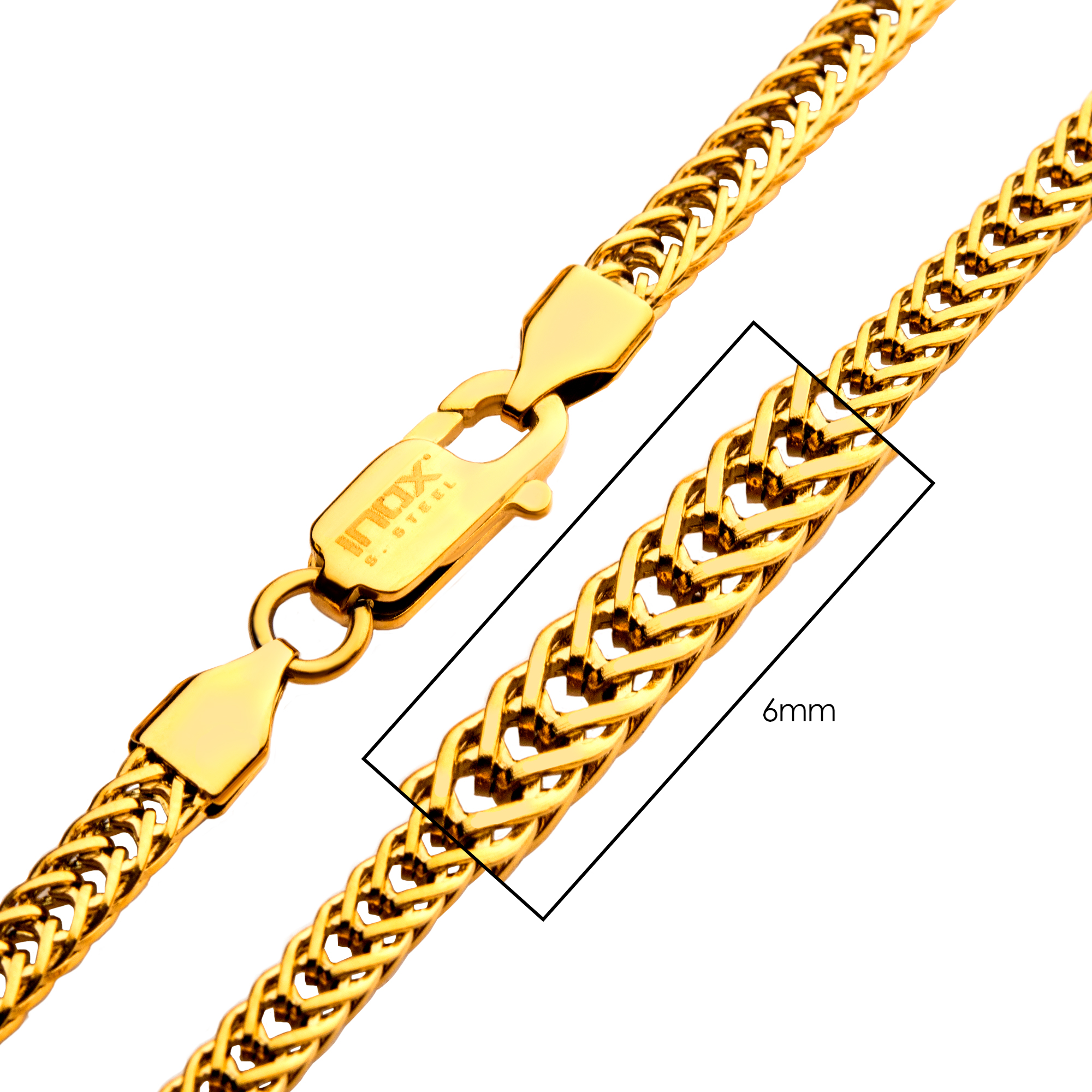 6mm 18K Gold Plated Foxtail Chain P.K. Bennett Jewelers Mundelein, IL