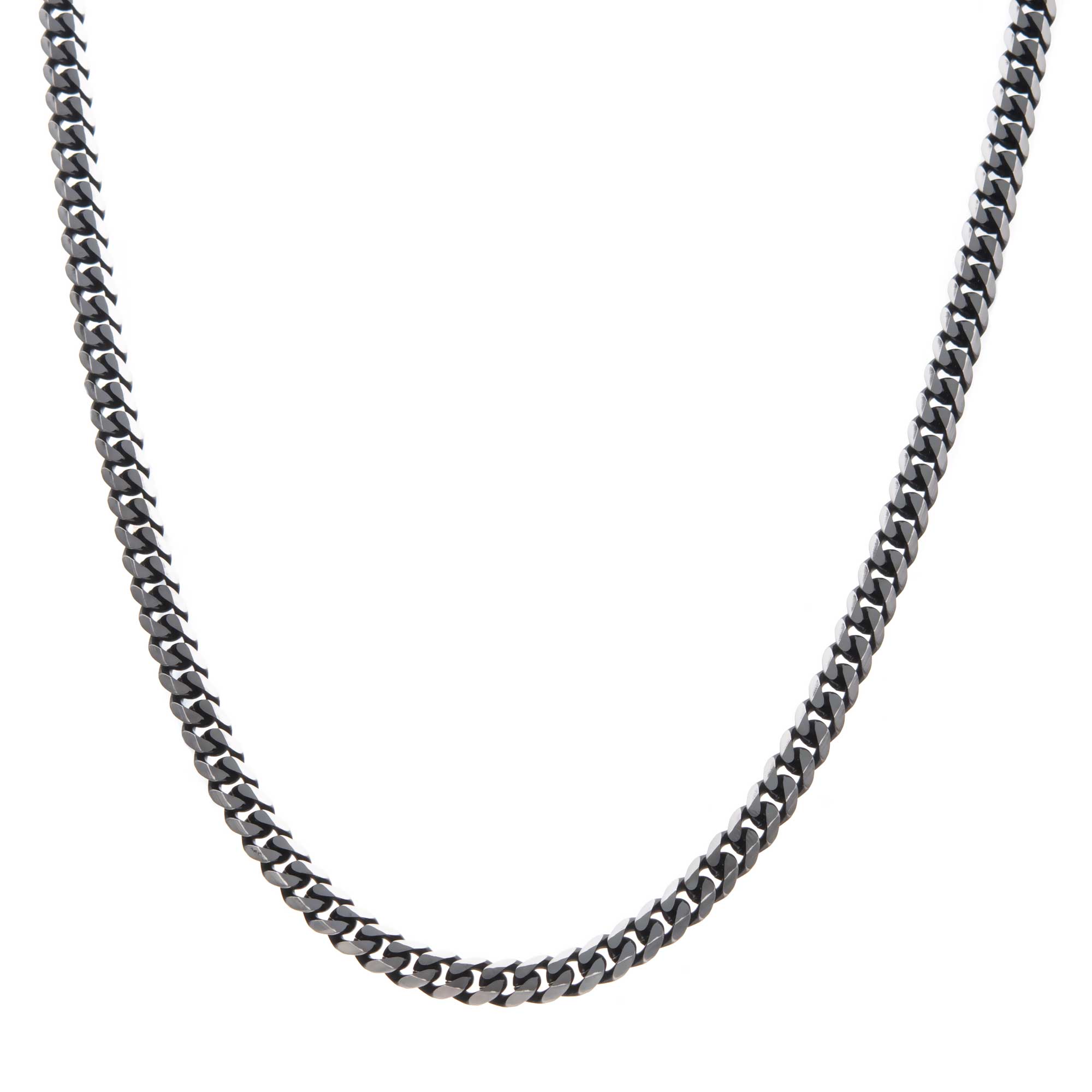 Stainless Steel Black Plated 8mm Diamond Curb Chain Image 2 Milano Jewelers Pembroke Pines, FL