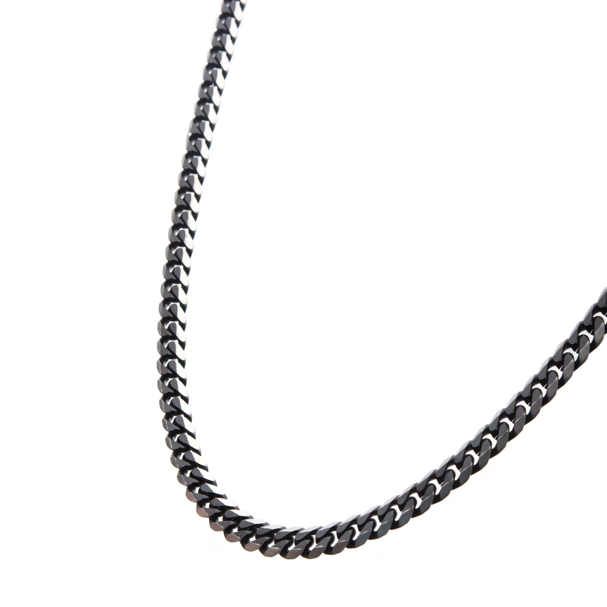 Stainless Steel Black Plated 8mm Diamond Curb Chain Image 3 Midtown Diamonds Reno, NV