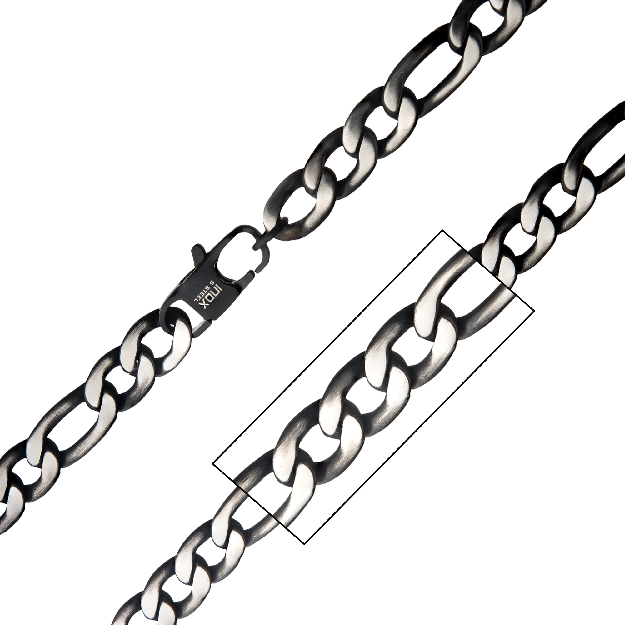Black Plated Figaro Chain Necklace Ken Walker Jewelers Gig Harbor, WA