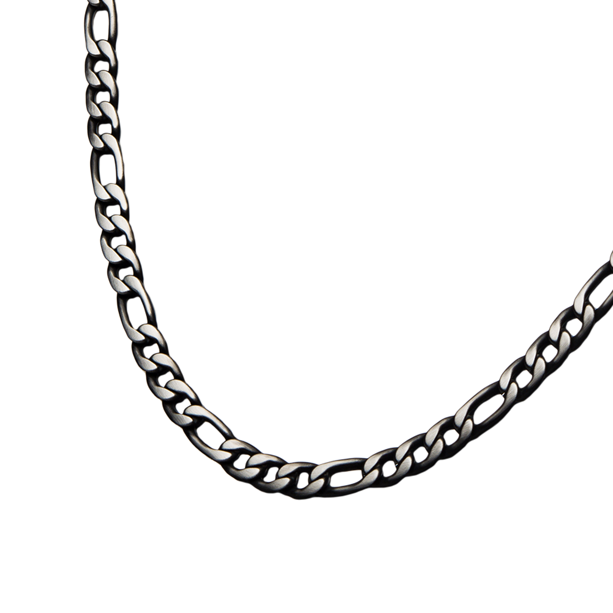 Black Plated Figaro Chain Necklace Image 3 Milano Jewelers Pembroke Pines, FL