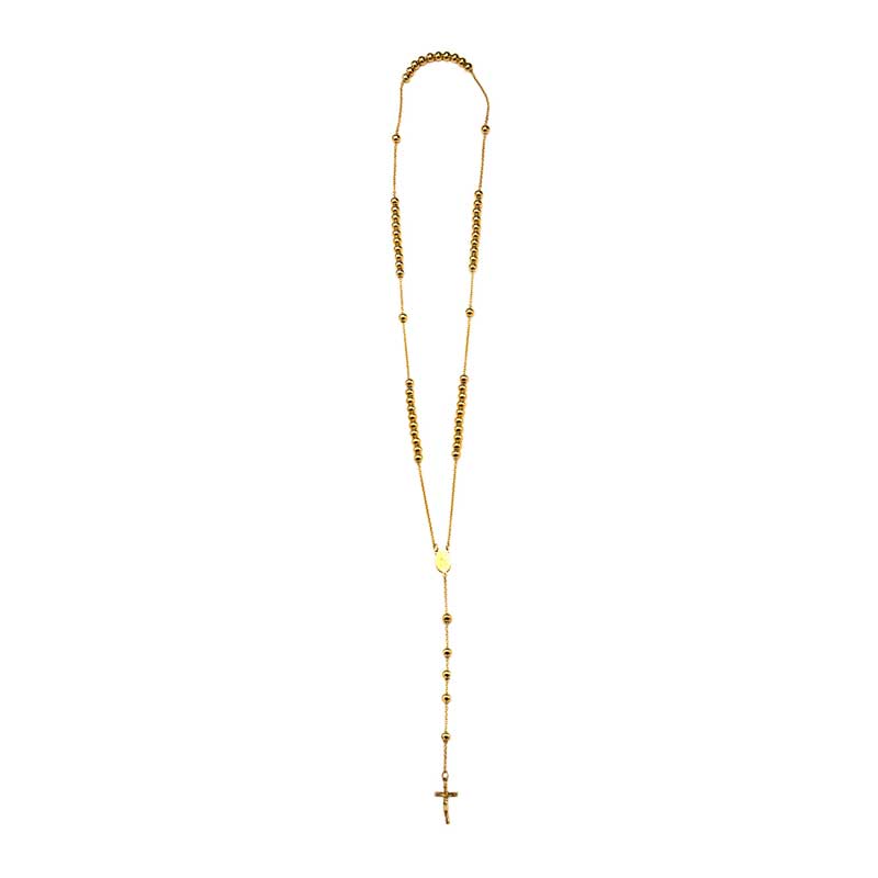 Gold Plated Rosary Chain Necklace Image 3 Ritzi Jewelers Brookville, IN