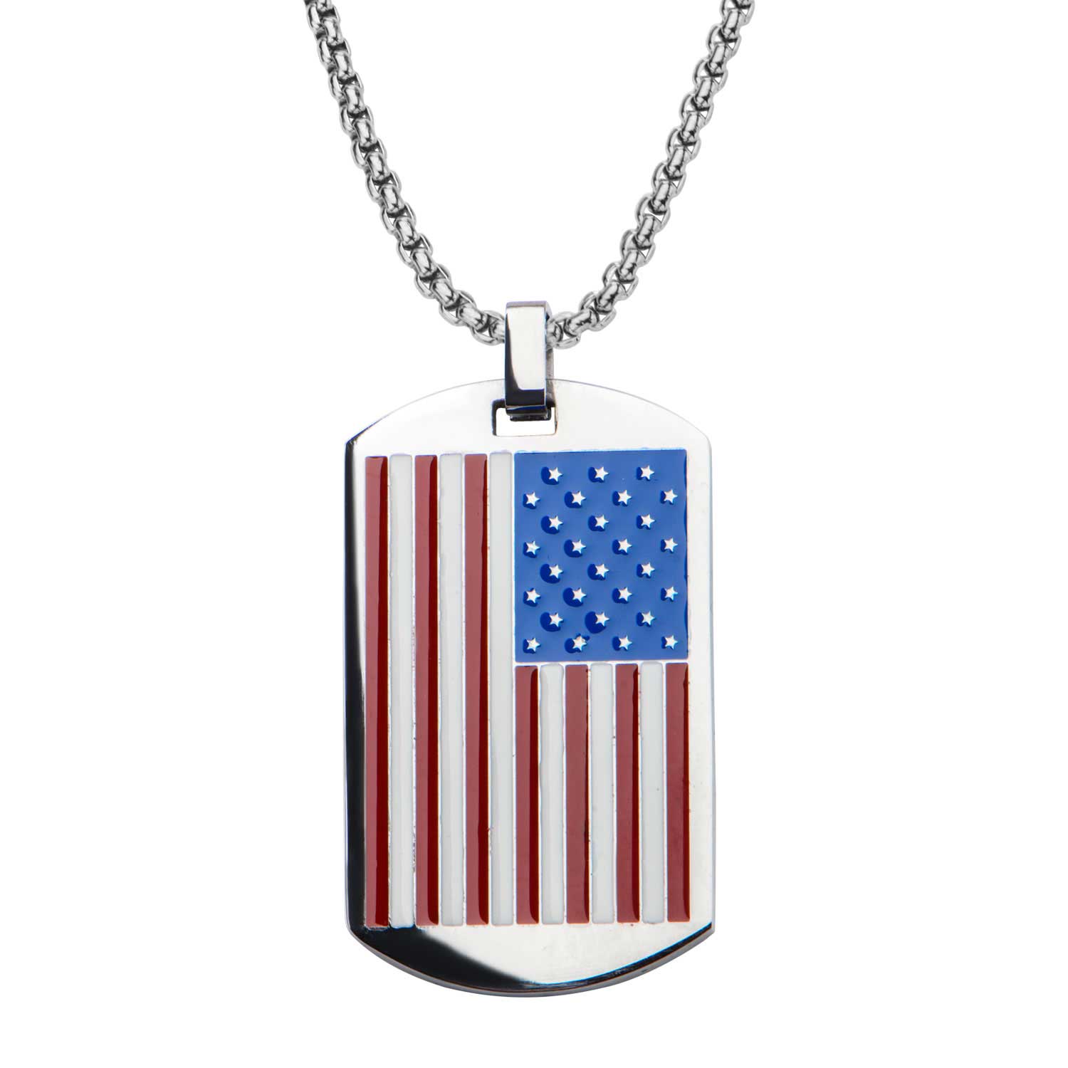 American Flag Enamel Dog Tag Pendant Thurber's Fine Jewelry Wadsworth, OH
