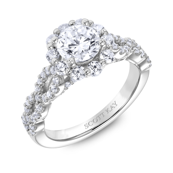 18K "Namaste" Diamond Engagement Ring Image 2 Alexander's of Atlanta Lawrenceville, GA