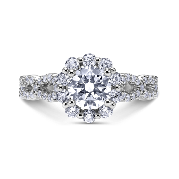 Platinum "Namaste" Diamond Engagement Ring Alexander's of Atlanta Lawrenceville, GA