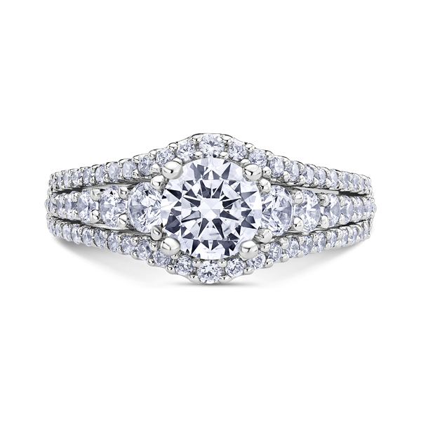 Platinum "Namaste" Diamond Engagement Ring Alexander's of Atlanta Lawrenceville, GA