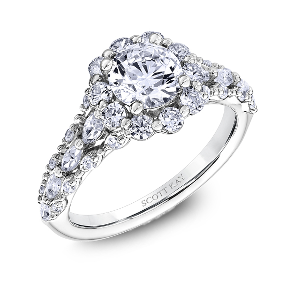 18K "Luminaire" Diamond Engagement Ring Image 2 Alexander's of Atlanta Lawrenceville, GA