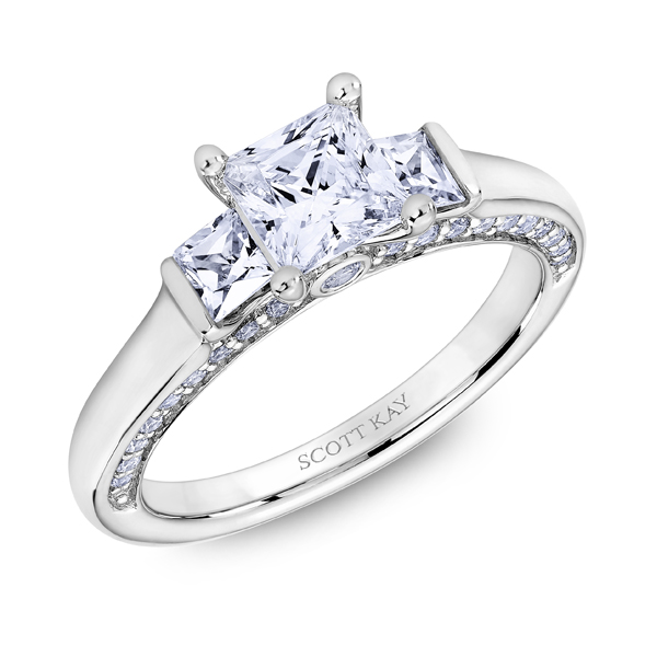 14K "The Crown" Diamond Engagement Ring Image 2 Alexander's of Atlanta Lawrenceville, GA