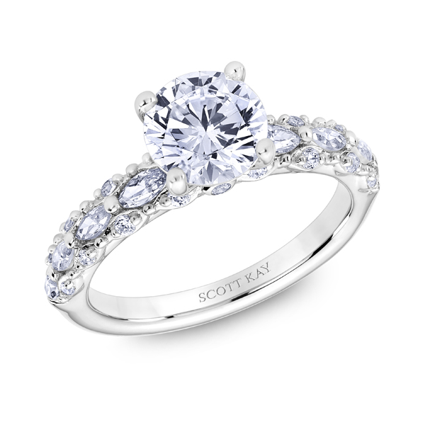 Platinum "Luminaire" Diamond Engagement Ring Image 2 Alexander's of Atlanta Lawrenceville, GA