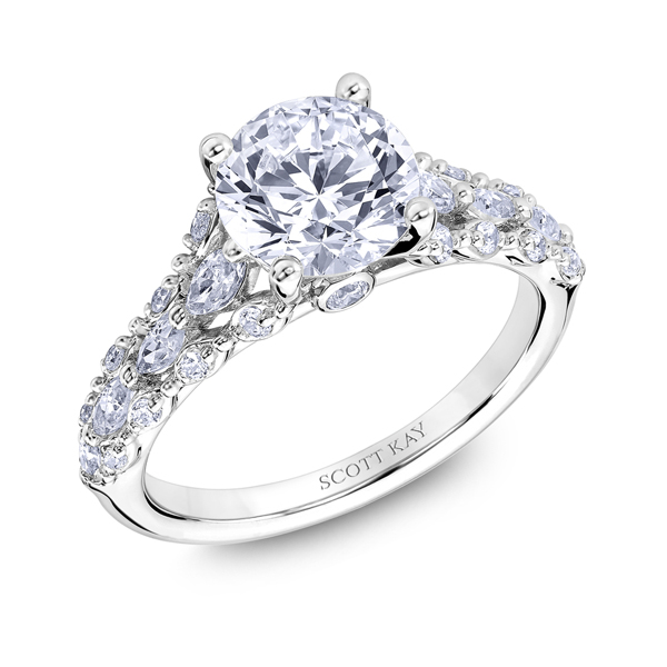 18K "Luminaire" Diamond Engagement Ring Image 2 Alexander's of Atlanta Lawrenceville, GA