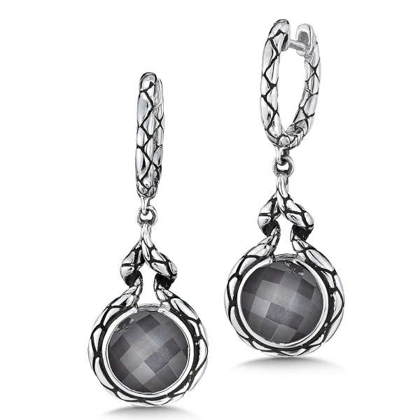trui Kast stel je voor Colore SG Sterling silver and hematite fusion earrings | Gold Mine Jewelers  | Jackson, CA