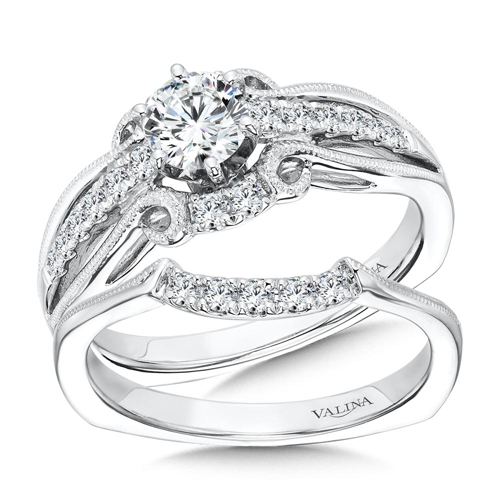 Vintage Six-Prong Milgrain Diamond Engagement Ring Image 4 Gold Mine Jewelers Jackson, CA