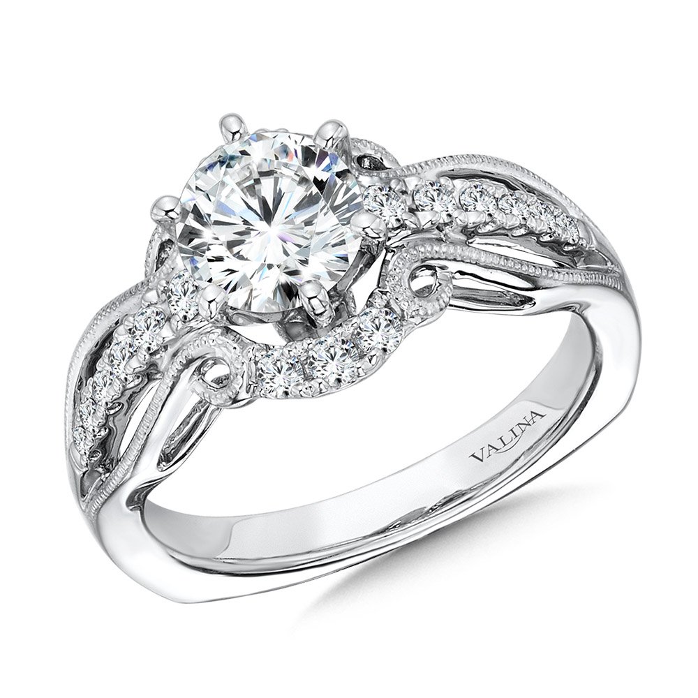 Vintage Six-Prong Milgrain Diamond Engagement Ring Gold Mine Jewelers Jackson, CA