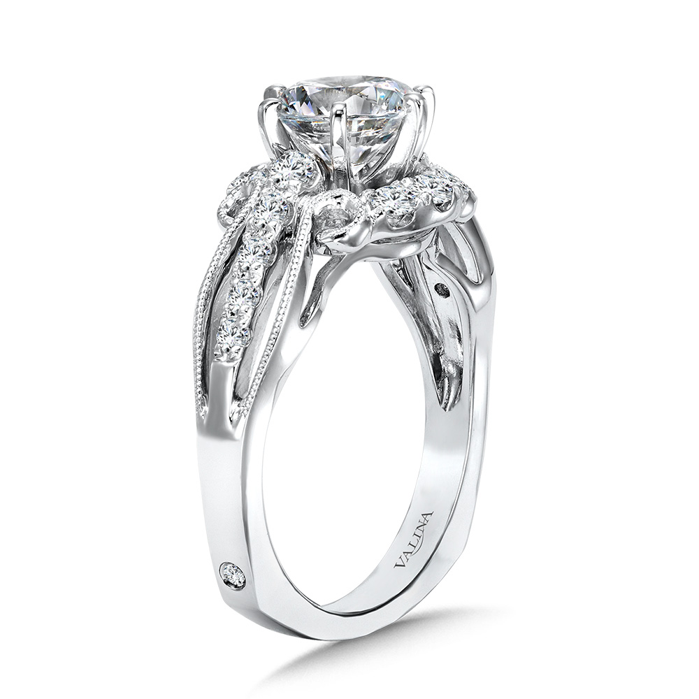 Vintage Six-Prong Milgrain Diamond Engagement Ring Image 2 Biondi Diamond Jewelers Aurora, CO