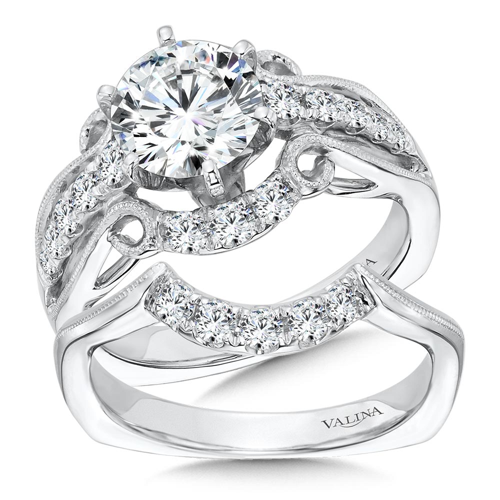 Vintage Six-Prong Milgrain Diamond Engagement Ring Image 4 Cottage Hill Diamonds Elmhurst, IL