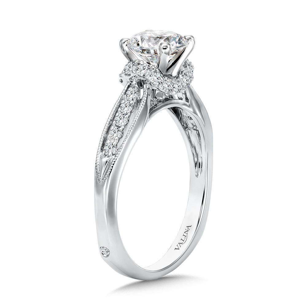 Vintage Milgrain Diamond Engagement Ring Image 2 Gold Mine Jewelers Jackson, CA