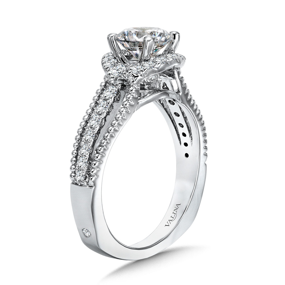 Vintage Diamond Halo Engagement Ring Image 2 Gold Mine Jewelers Jackson, CA