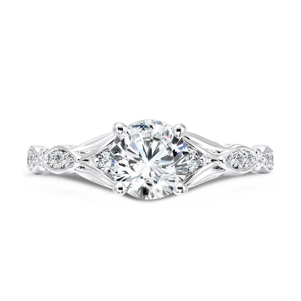 Vintage Tapered Diamond Engagement Ring Image 3 Biondi Diamond Jewelers Aurora, CO