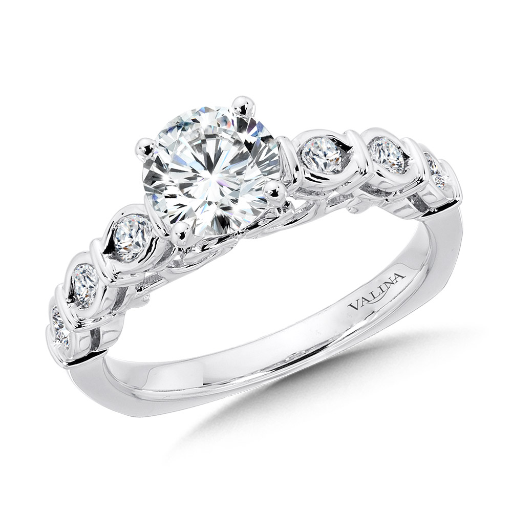 Straight Diamond Engagement Ring Gold Mine Jewelers Jackson, CA