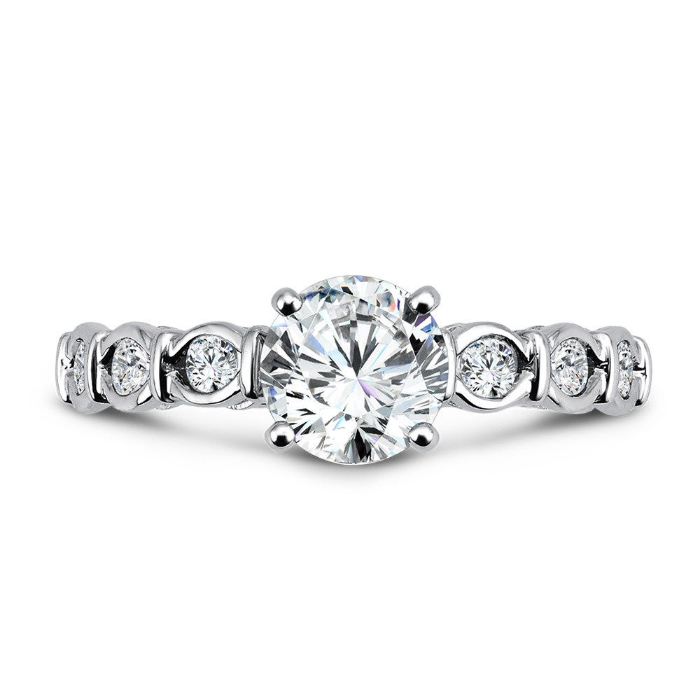 Straight Diamond Engagement Ring Image 3 Gold Mine Jewelers Jackson, CA