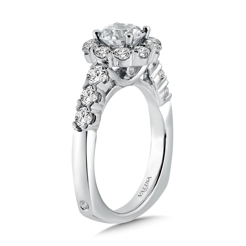 Unique Diamond Halo Engagement Ring Image 2 Gold Mine Jewelers Jackson, CA