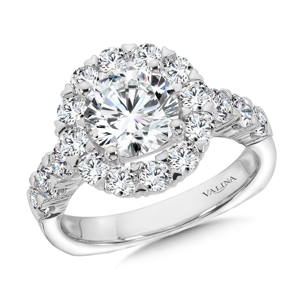Unique Diamond Halo Engagement Ring Gold Mine Jewelers Jackson, CA