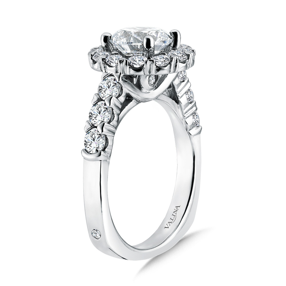 Unique Diamond Halo Engagement Ring Image 2 Biondi Diamond Jewelers Aurora, CO