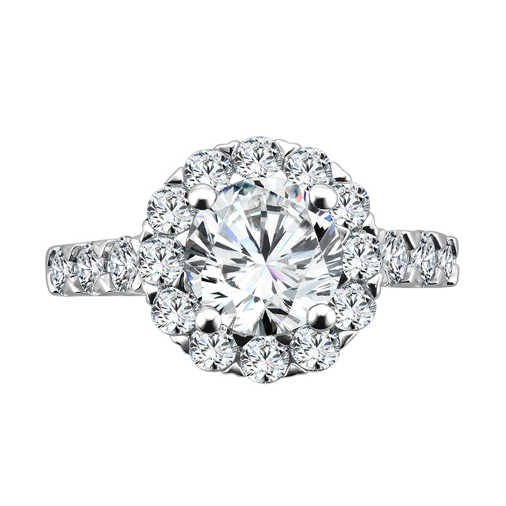 Unique Diamond Halo Engagement Ring Image 3 Gold Mine Jewelers Jackson, CA