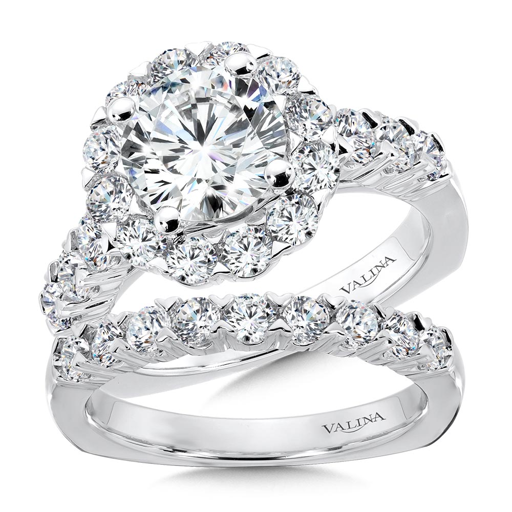 Unique Diamond Halo Engagement Ring Image 4 The Jewelry Source El Segundo, CA