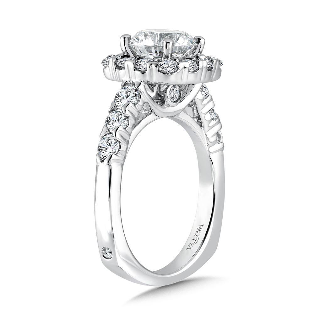 Unique Cushion-Shaped Halo Diamond Engagement Ring Image 2 Cottage Hill Diamonds Elmhurst, IL
