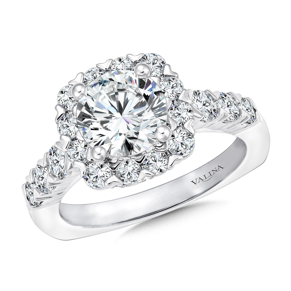 Unique Cushion-Shaped Halo Diamond Engagement Ring Biondi Diamond Jewelers Aurora, CO