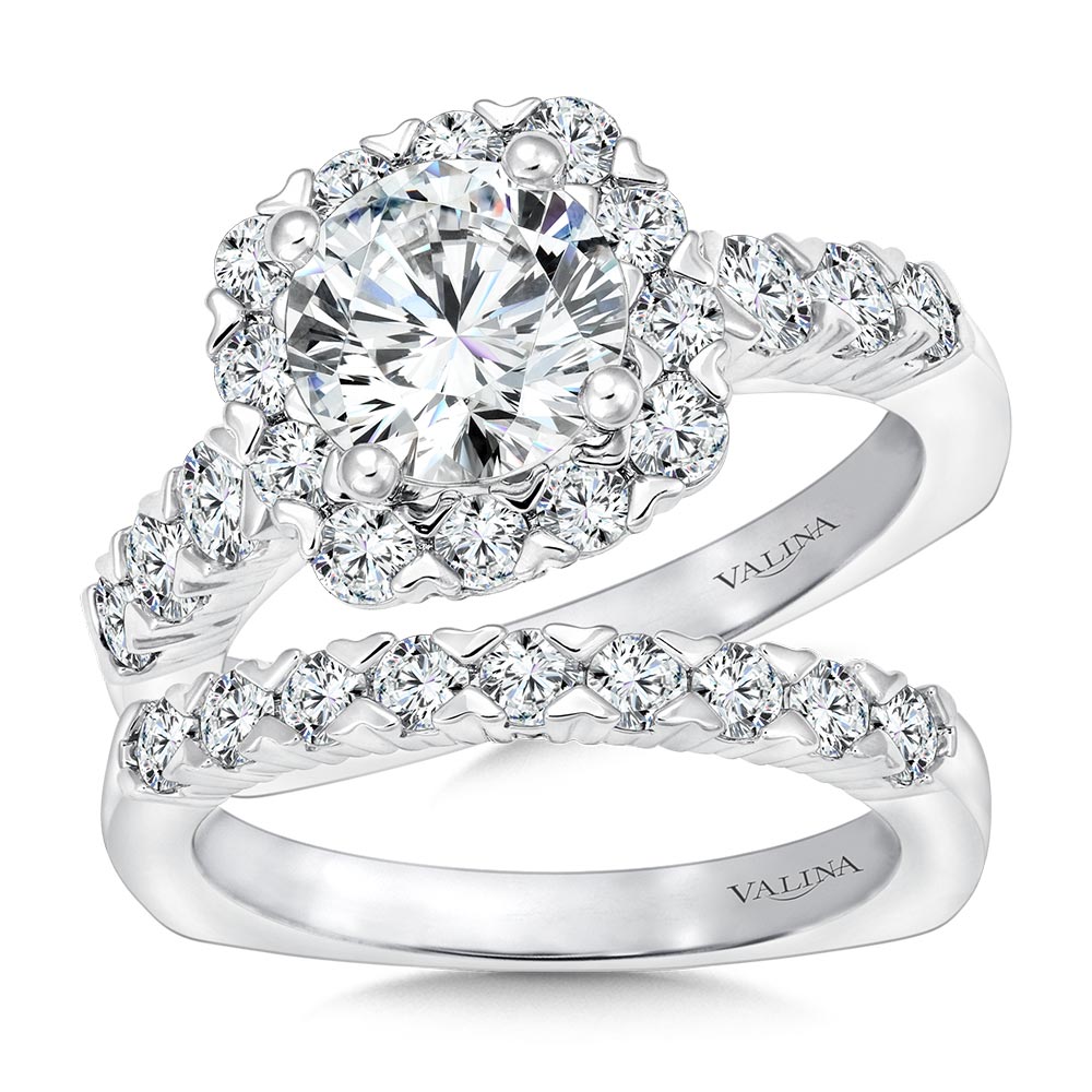 Unique Cushion-Shaped Halo Diamond Engagement Ring Image 4 Gold Mine Jewelers Jackson, CA