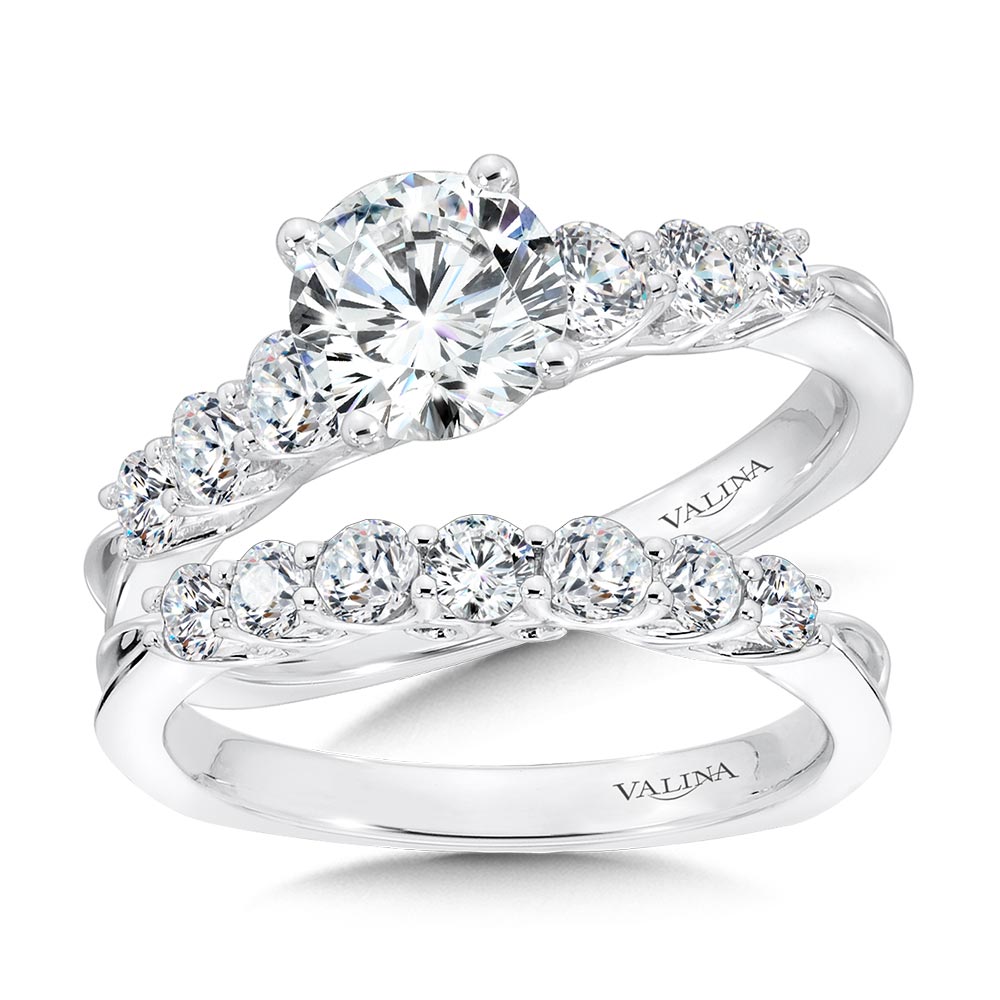 Tapered Straight Diamond Engagement Ring Image 4 The Jewelry Source El Segundo, CA