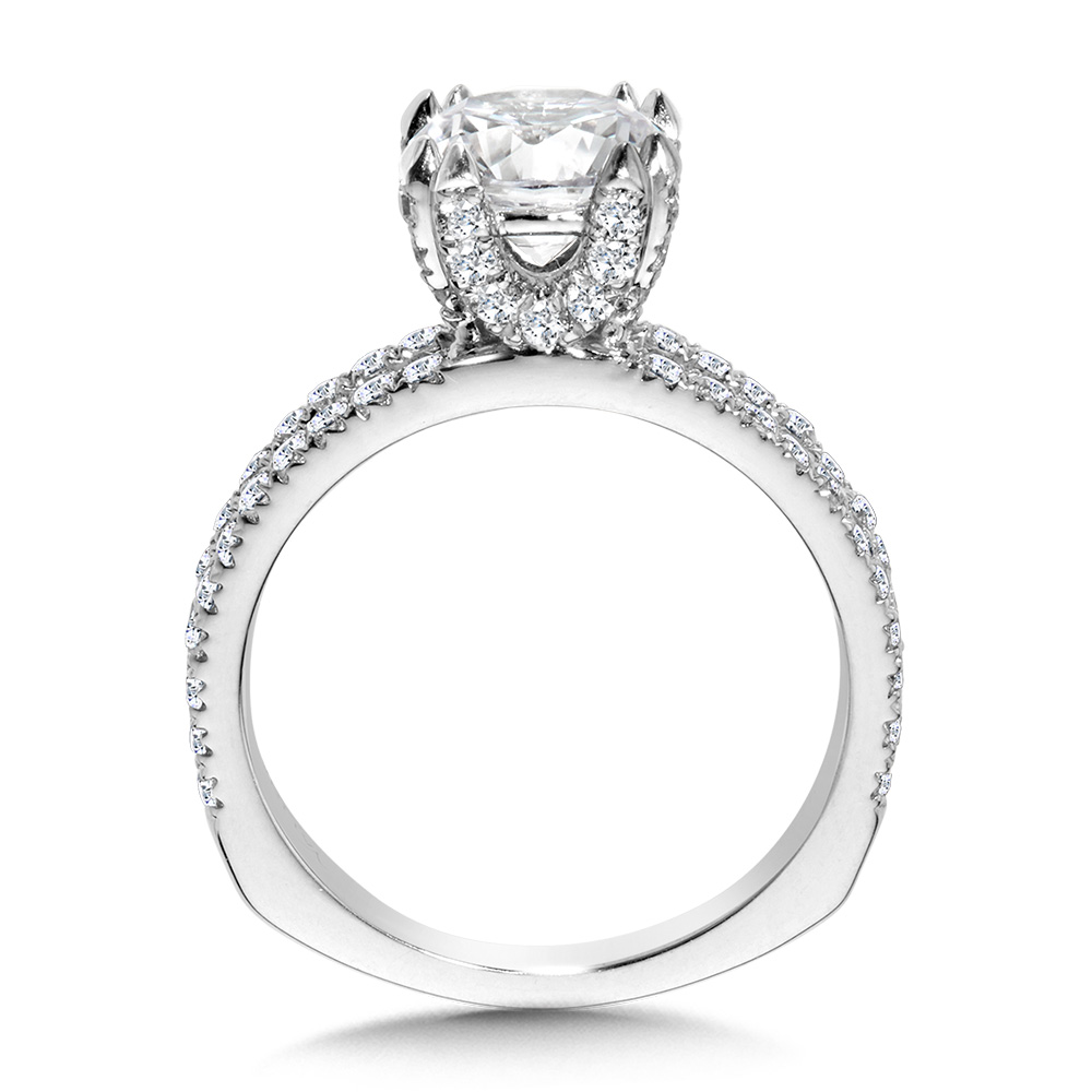 Double-Prong Split Shank Diamond Engagement Ring Image 2 The Jewelry Source El Segundo, CA