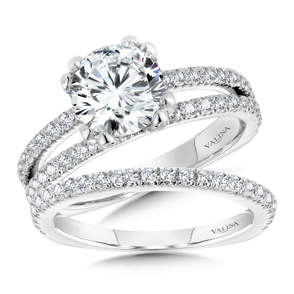 Double-Prong Split Shank Diamond Engagement Ring Image 3 Gold Mine Jewelers Jackson, CA