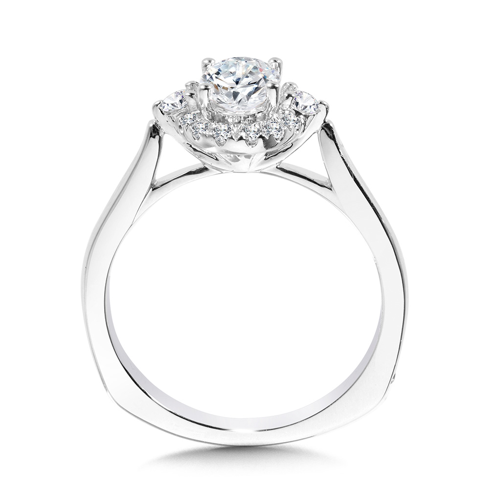 Oval Diamond Halo Engagement Ring Image 2 The Jewelry Source El Segundo, CA