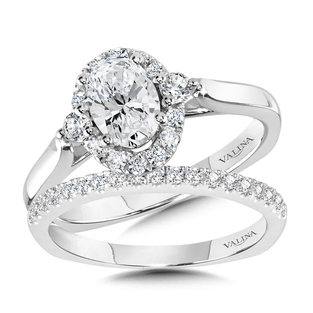 Oval Diamond Halo Engagement Ring Image 3 Glatz Jewelry Aliquippa, PA