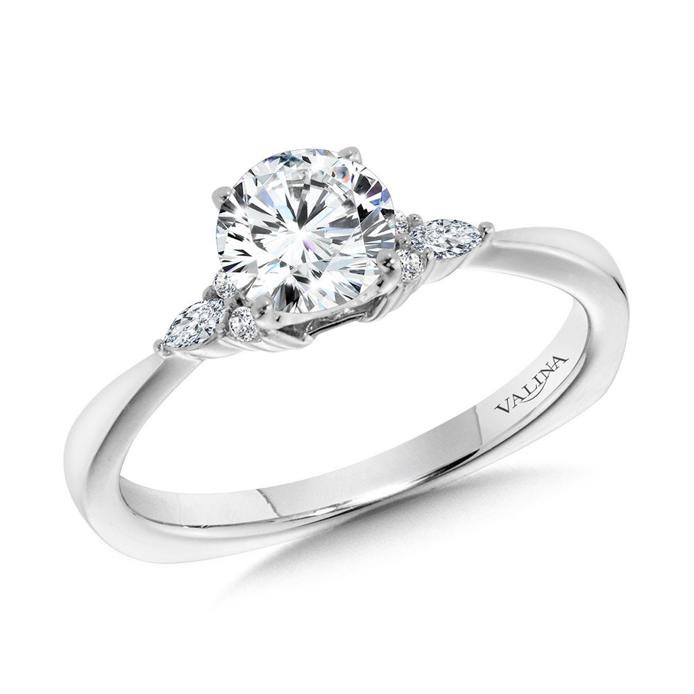 Tapered Diamond Engagement Ring Coughlin Jewelers St. Clair, MI
